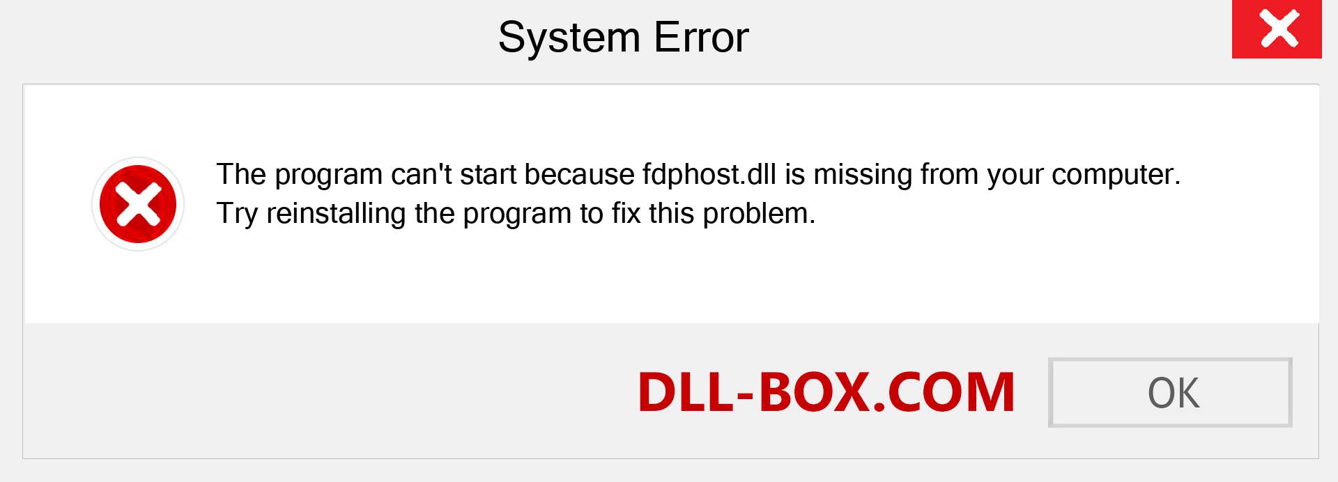  fdphost.dll file is missing?. Download for Windows 7, 8, 10 - Fix  fdphost dll Missing Error on Windows, photos, images